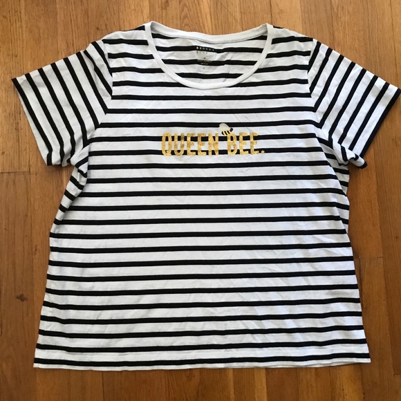 kate spade Tops - Kate Spade Broome Street Queen Bee Striped Shirt XL